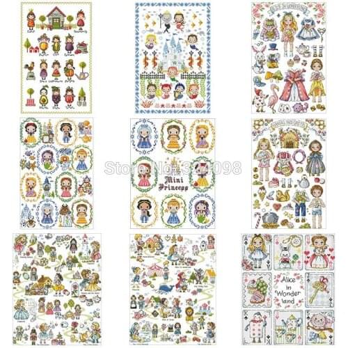 Fairytale patterns Counted Cross Stitch 11CT 14CT 18CT DIY Chinese Cross Stitch Kit Embroidery Needlework Sets