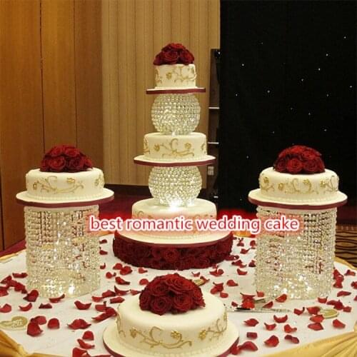Wedding supplies crystal ball acrylic cake stand dessert table metal cake decoration ornaments