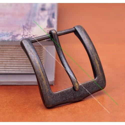 Vintage Black Plated Wide Heavy Mens Classic Metal Leathercraft Single Prong Pin Waist Belt Buckle Replacement fit 41mm