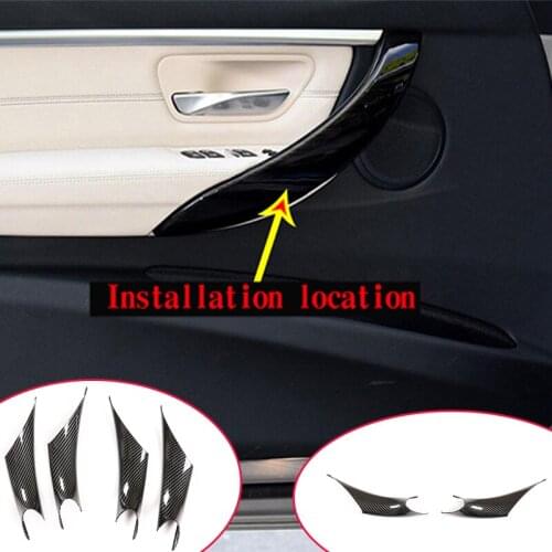 Car Interior Door Handle Trim For BMW 3 Series F30 F35 2012-2019 ABS Accessories Door inner Handle Cover Car Decoration