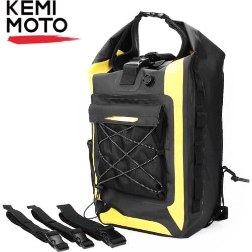 Motorcycle Backpack PVC Waterproof Motorcycle Helmet Bag Tail Bag Universal 30L Motorbike Storage Travel Pack Luggage Backpack