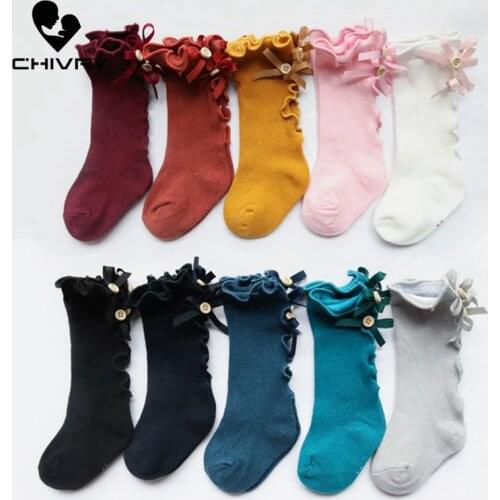 10Pairs/lot Spring Autumn Cute Kids Girls Breathable Comfortable Bowknot Sweet Princess Stocking Children Girl Stockings