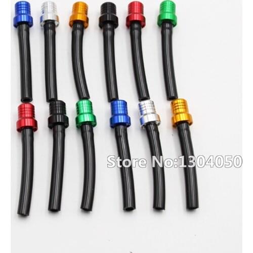 12pcs Colorful Motorcycle Gas Fuel Cap Valve Vent Breather Hose Black Tube For ATV Dirt Pit Bike Tank new