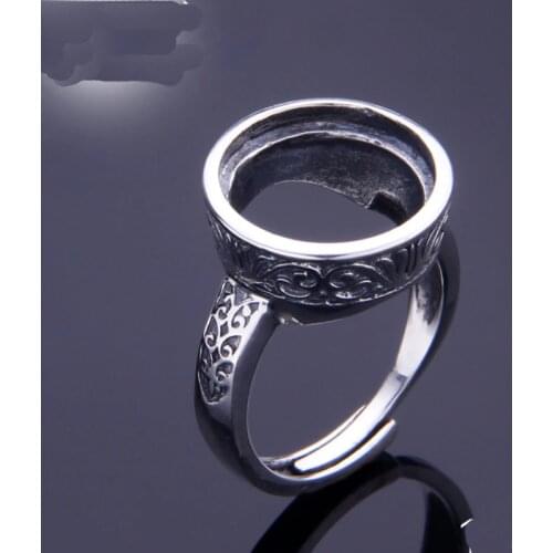 13*13mm 925 STERLING SILVER women Semi Mount Bases Blanks base blank Pad VINTAGE ring rings Setting set jewelry diy A4929