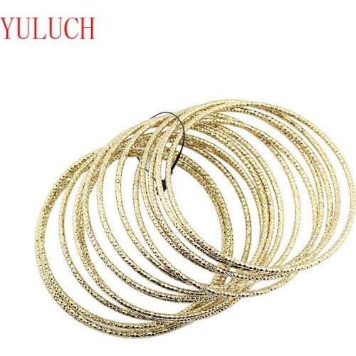Fashion beautiful engraved pattern texture 15 sets exaggerated aesthetic woman jewelry bracelets accessories