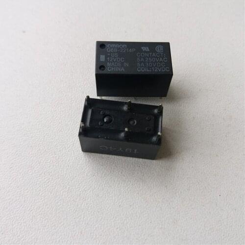 4pcs Omron Relay G6B-2214P-US-5VDC G6B-2214P-US-12VDC G6B-2214P-US-24VDC 250V 5A relay 6 pin relay 5V/12V/24VDC relay
