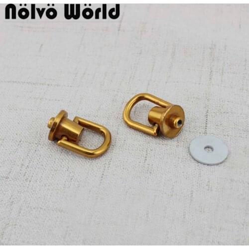 50-100pcs new style Old gold bags handbags gusset metal Antique gold screw D ring for long strap chain hanger