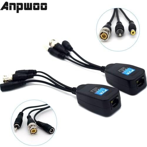 8MP HD BNC Video Power Balun Audio to RJ45 Connector HD-CVI/TVI/AHD Transceiver for CCTV Security Surveillance Camera System