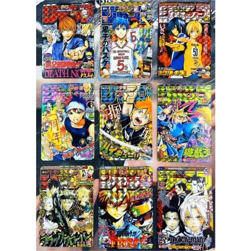 9pcs/set Jump Youth Weekly Cover Card Death Note Volleyball Boy Toys Hobbies Hobby Collectibles Game Anime Collection Cards