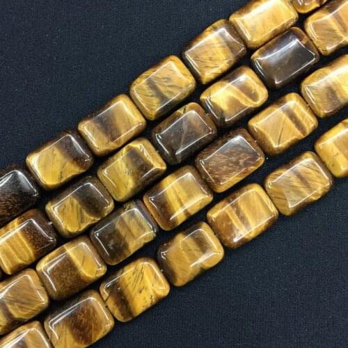 Natural Stone Beads Spacer Rectangle Flat Puff DIY Loose Bead 13x18mm For Making Earrings necklaces bracelets Unakite Howlit