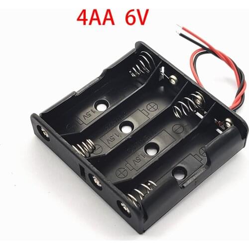 AA Power Battery Storage Case Plastic Box Holder With 4 Slots Battery Box aa 6V DIY AA Battery Case