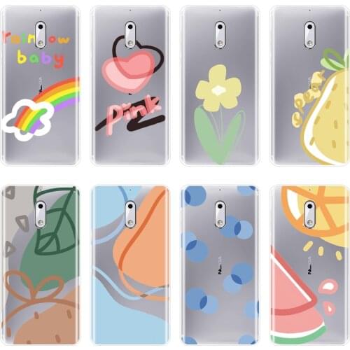 Phone Case For Nokia 1 Plus 2 3 5 6 8 9 Cute Flower Silicone Soft Back Cover For Nokia6 Nokia5 Nokia3 Nokia2 Nokia X6 X71 7 Plus