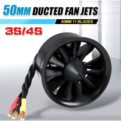 FMS 50mm 11 Blades Ducted Fan EDF Jet with 2627 KV4500 (4S) / KV5400 (3S) Motor Engine RC Airplane Model Plane Part Power System