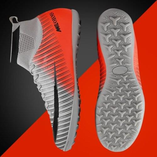 Indoor Soccer Shoes Men Sneakers Soccer Boots Turf Football Boots Kids Soccer Cleats AG/FG Spikes Training Sport Futsal Shoes