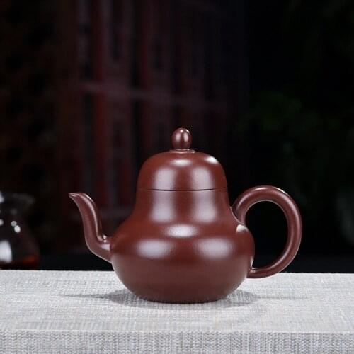 Yixing Purple Clay Teapot Pot Original Ore Purple Zhuni Siting Pot Handmade Kung Fu Tea Set Teapot 200ml