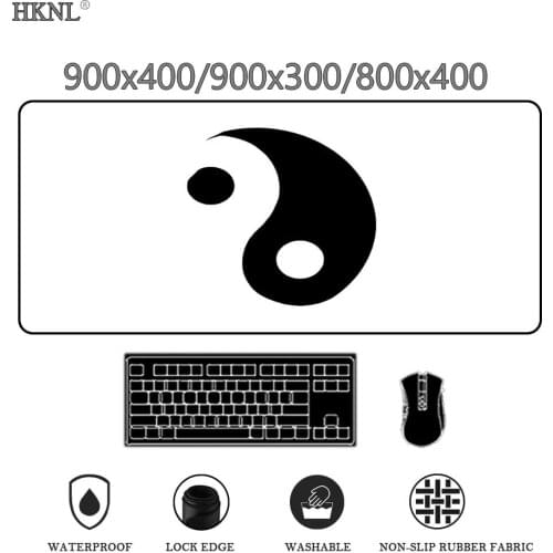 Gaming Mouse Pad Black and White Carpet Gamer Rug Black Desk Mat Xxl Mousepad Blue Anti-slip Mat Deskmat Rubber DropShipping