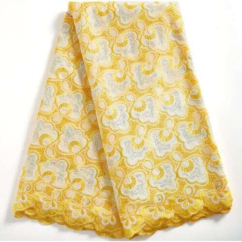 Zhenguiru Brown Bright Diamond Swiss Voile Fabric Embroidery African Fabric High Quality Nigerian Fabric For Women Wedding A2286