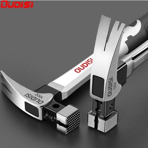 Claw Hammer Carbon Steel Woodworking Hammer Multi-tool Non-slip Percussion Surface and Shockproof Square Round Head Household