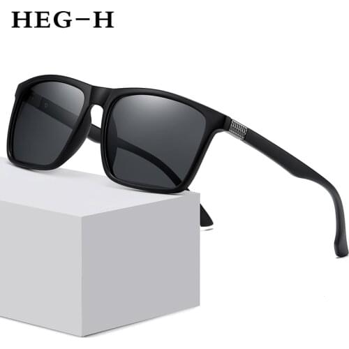 HEG-H 2021 New Popular American Style Polarized Sunglasses Mens Driving Shades Male Square Decorative Sun Glasses UV400 Gafas