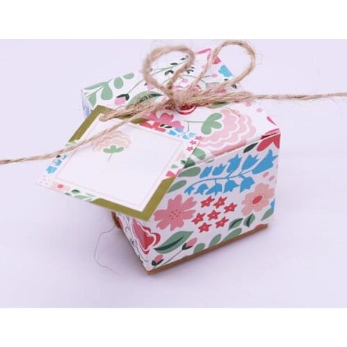 New arrival Mini Candy Box bag Kraft Paper Gift Box Packaging With DIY Message Card 12pcs/lot Whoesale price