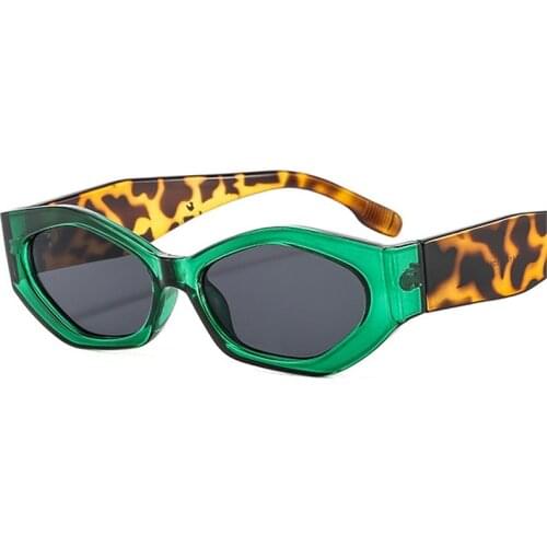 Popular Fashion Polygon Cat Eye Women Sunglasses Retro Colorful Oval Eyewear Shades UV400 Men Trending Sun Glasses