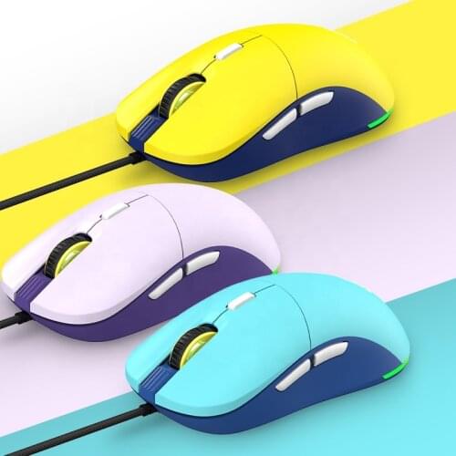 Ajazz USB Wired Computer Mouse RGB Backlit Professional Gamer Mice 100-16000DPI Adiustable Gaming Mouse for Desktop Laptop PC