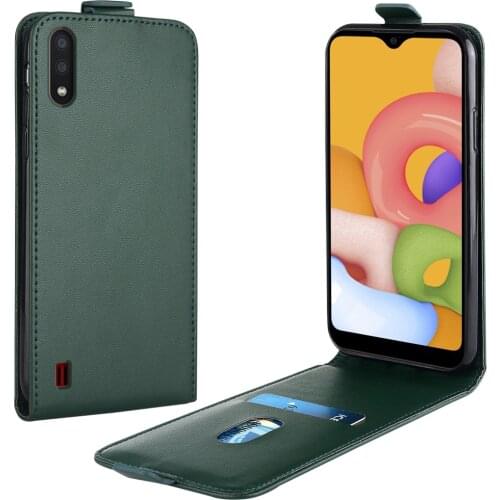 Flip Up and Down Leather Case for Samsung Galaxy A01 Case A015 A015F SM-A015F 5.7''Vertical Cover for Galaxy A 01 Case Phone Bag