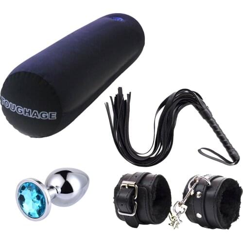 Adults Sex Toys Set For Women Men Mini Vibrator Anal Plug Handcuffs Whip Nipples Clip Sex Toys Kits Adult Products Erotic Toys