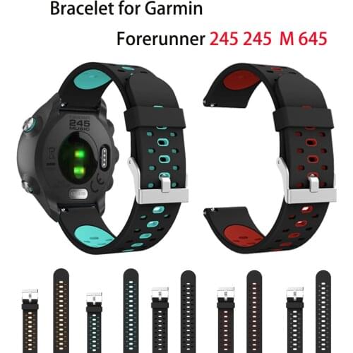 20mm Silicone Band For Garmin Vivoactive 3 Music Vivomove HR Smart watch Sport bracelet For Forerunner 245 645 Venu Wrist Strap