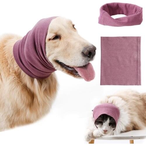 Dog Snoods Dog Ears Cover Hood Earmuffs for Anxiety Relief Grooming Bathing Ear Neck Snood