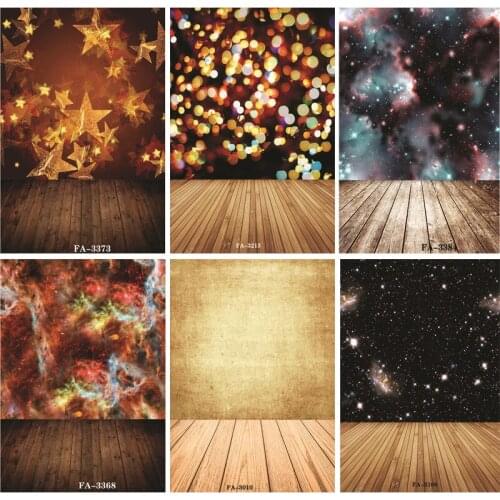 SHENGYONGBAO Vinyl Custom Photography Backdrops Prop Space Starry Sky and floor Theme Photography Background FA20419-104