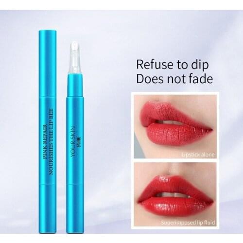 Makeup Waterproof Lasting Lip Gloss Raincoat Repair Liquid Transparent Non-stick Cup Anti-fading Fixer Color Lipstick Lip