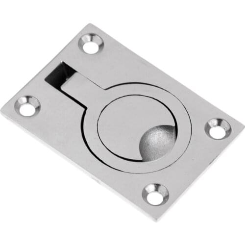 High Quality 316 Stainless Steel Boat Marine Flush Mount Ring Handle Pull Cabin Deck Hatch Locker Lift 2.44 x 1.7