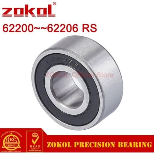 ZOKOL 6200RS Z1 bearing 6200 2RS Z1 Z3V3 6200ZZ S6200ZZ Deep Groove ball bearing 10*30*9mm