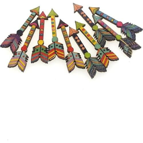 30PCs Wooden Sewing Buttons Scrapbooking Indian 2Holes buttons for clothing decorative flat back