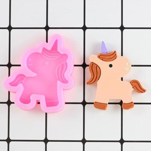 3D Unicorn Cake Border Silicone Molds Cake Decorating Tools Cookie Baking Fondant Mold DIY Candy Polymer Clay Chocolate Mould
