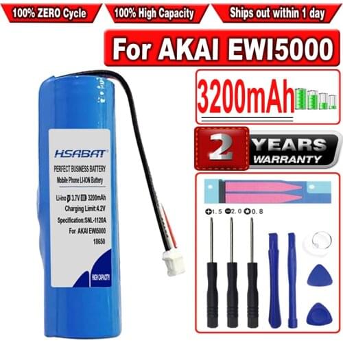 HSABAT 3200mAh Battery for AKAI EWI5000 18650 16650 electronic blowpipe batteries
