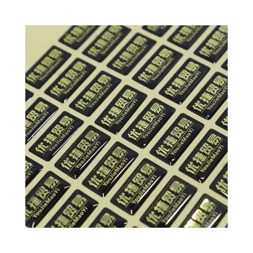 Free shipping 1000 pcs Crystal drop plastic sticker Transparent crystal glue drops plastic stickers printing