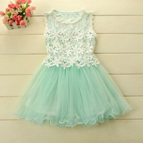 2016 Spain design kid clothes beautiful girl lace dress for summer toddler girls princess dress retail top quality