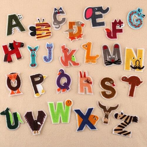 DIY 3d Stereoscopic English Letter Patches For Clothing Stripes Stickers English Alphabet BADGE for boys girls kids Name Patch