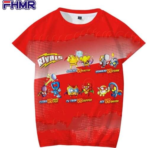 Anime Game Super Zings 3D T Shirt Kids Toddler Summer Tee Streetwear Short Sleeve Casual T-Shirt Superzings Children Clothes Top