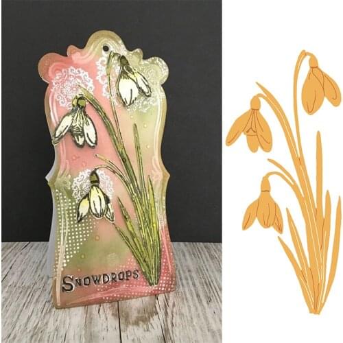 Delicate Snowdrop Metal Cutting Dies Stencil for DIY Scrapbooking Embossing Photo Album Decoration Paper Card Craft Die Cut 2019