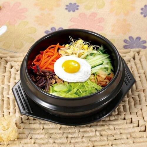 610ml 1100ml 1500ml Classic Korean Cuisine Sets Dolsot Stone Bowl Pot for Bibimbap Ceramic Soup Ramen Bowls With Tray lin4957