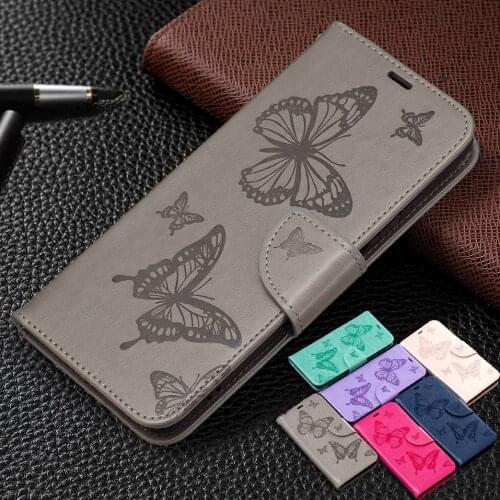 2021 Embossed Butterfly Leather Case For Samsung Galaxy J4 J6 A6 A7 2018 S9 S10 S20 S21 Plus Ultra FE E Wallet Stand Book Phone