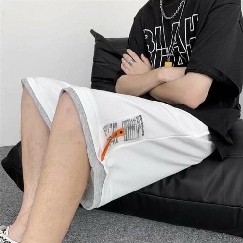 Summer new shorts mens five-point pants straight loose thin section casual sports pants tide brand trend fake two big pants