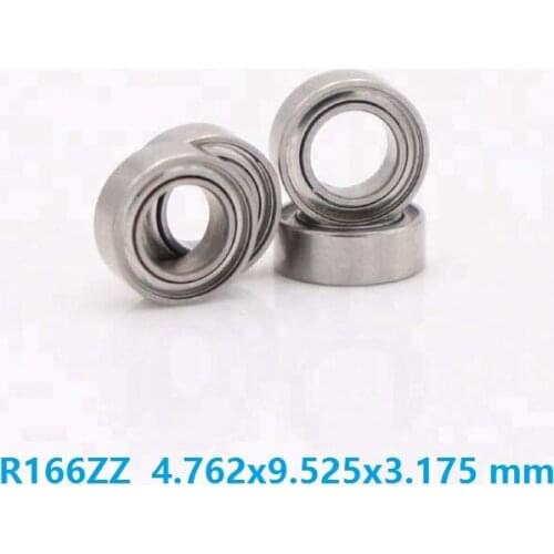 200pcs/lot R166ZZ R166 ZZ 2Z 3/16" x 3/8" x 1/8" inch shielded Deep Groove Ball bearing Miniature Mini 4.762x9.525x3.175 mm