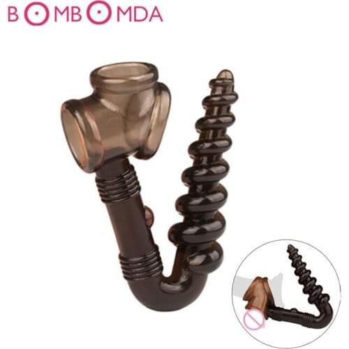 Male Backyard anal plug Lock Fine Penis Ring Anal Stimulate Cock Erectile Expander Prostate Massage Sex Toys For Men Masturbator