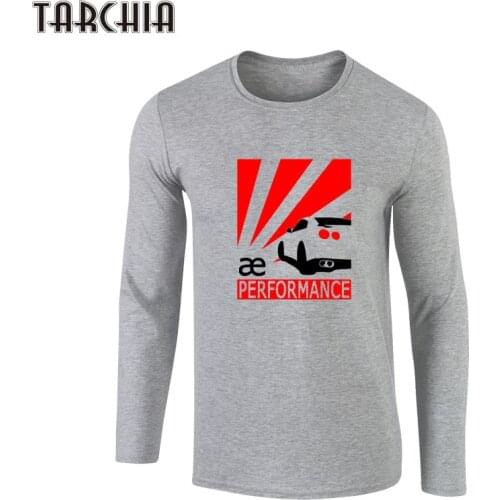 TARCHIA Size XS-2XL 2021 New Cotton Mens Long Sleeve T-Shirts O-Neck Casual Mens PERFORMANCE Printed T Shirt Autumn Top Tees