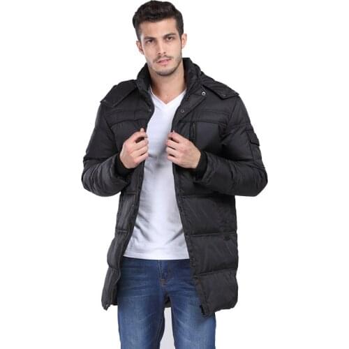 2019 Winter Mens Thick Long coat cotton Mens Park jacket Mens Large size XL-8XL 9XL 10XL brand coat Black / Dark gray