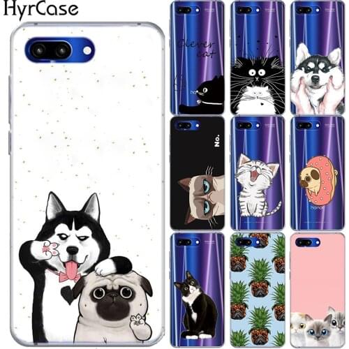 Cartoon Cute Cat Dog Soft TPU Phone Case Cover For Huawei Honor 10 20 Lite 10i 9X Pro 8X NOVA 4 3 3I Y5 2018 Y9 2019